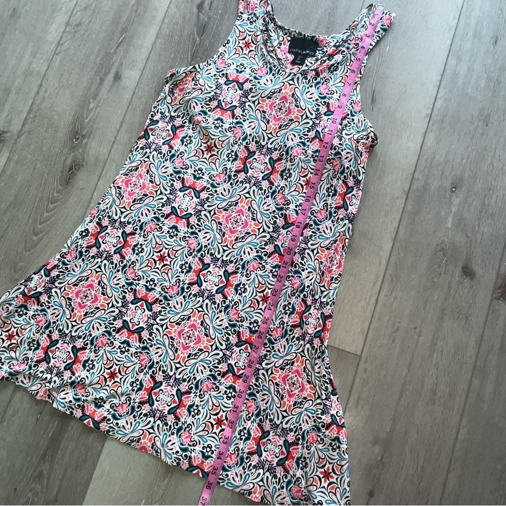 Cynthia Rowley Floral Athletic Dress L racer back - Picture 6 of 7